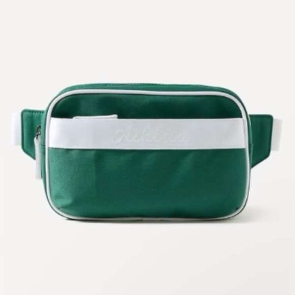 Athleta All About Large Canvas Belt Bag Green & White - Picture 3 of 8